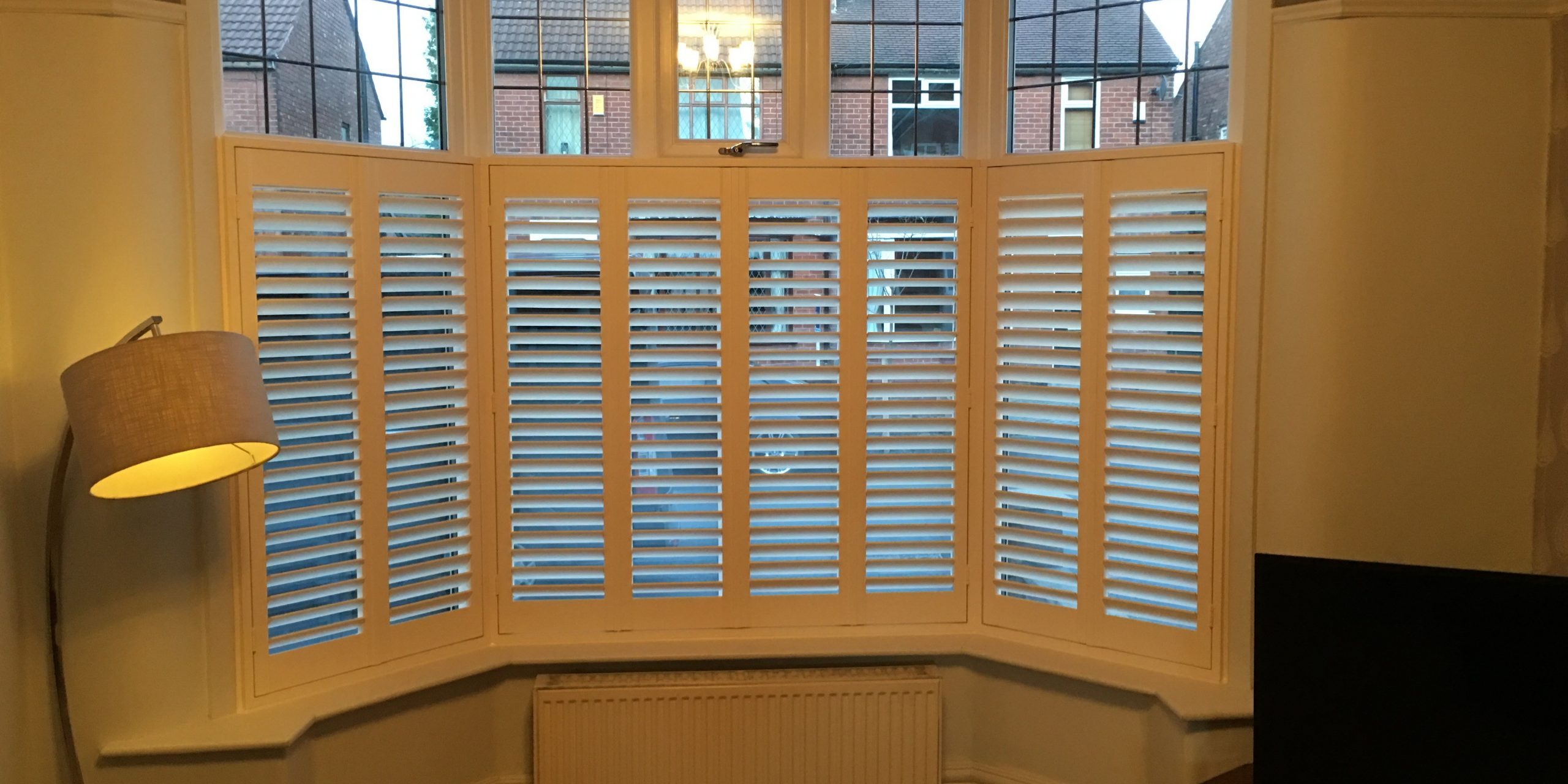 Another recent Café Style 3 Sided Bay Window Shutter Installation in